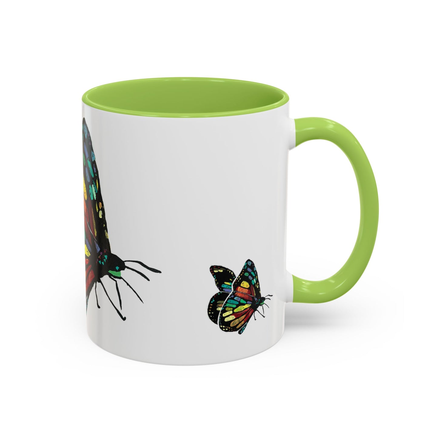 Colorful Butterfly Coffee Mug — Vibrant Monarch Art Accent Mug (11/15oz)