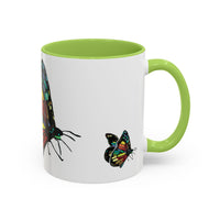 Colorful Butterfly Coffee Mug — Vibrant Monarch Art Accent Mug (11/15oz)