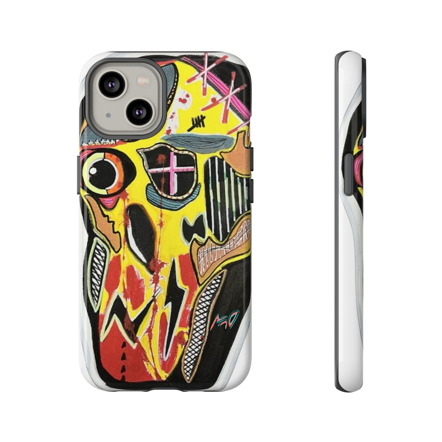 VINCENT.  Skull Riot Phone Case – Colorful Abstract Horror Art Protective Cover