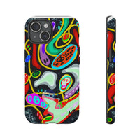 CRAZY4  Abstract Neon Skull Phone Case — Colorful Psychedelic Protective Cover