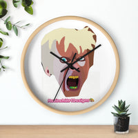 KAREN.  Screaming Face Wall Clock — Bold Pop Art Horror Home Decor
