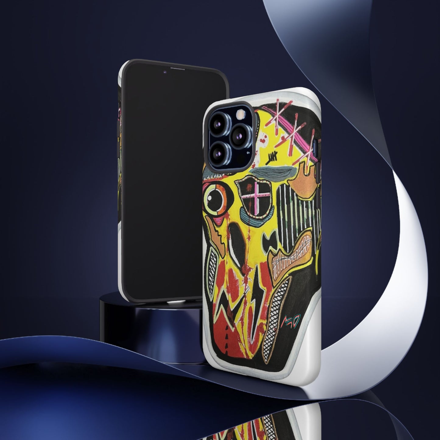 VINCENT.  Skull Riot Phone Case – Colorful Abstract Horror Art Protective Cover