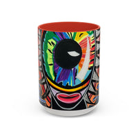Abstract Street-Art Eye Coffee Mug — Colorful Graffiti Accent Mug (11/15 oz)