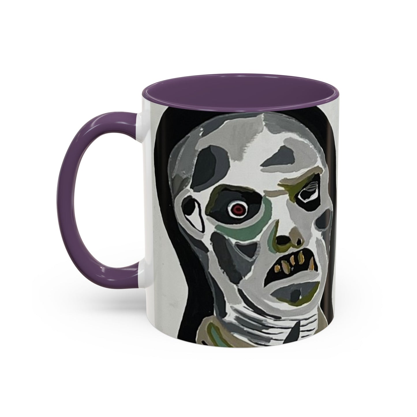 3 amigos2.0 Zombie Skull Coffee Mug — Spooky Horror Accent Mug (11/15 oz)