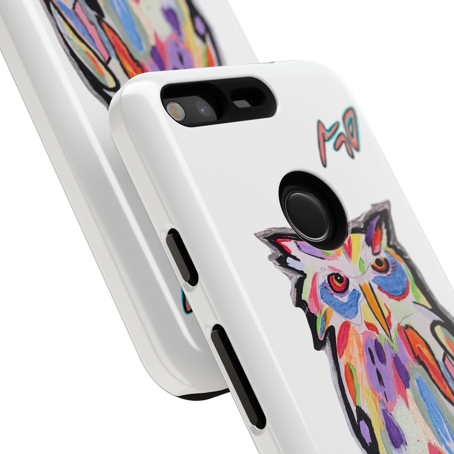 Colorful Owl Phone Case — Artistic Owl Illustration Tough Case