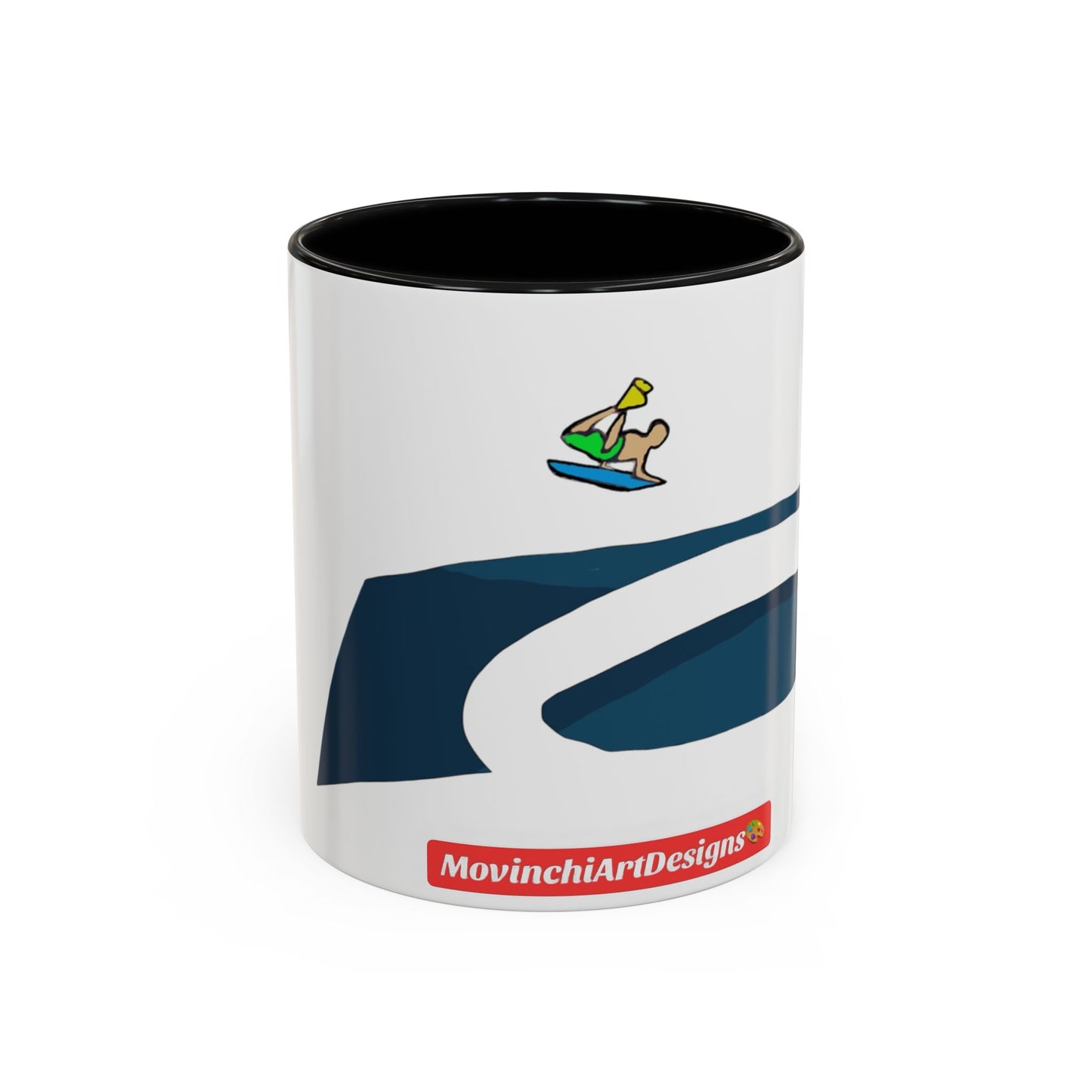 AERIAL.   Wave Accent Coffee Mug — Watersports Lover Gift