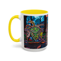 RYDER4.0  Psychedelic Forest Accent Coffee Mug – Colorful Trippy Creature Design (11/15oz)
