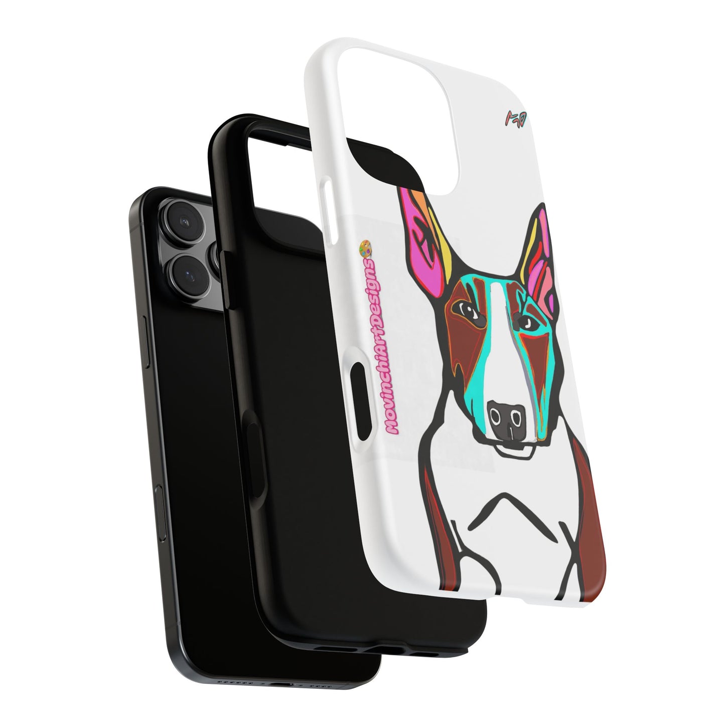 MR Bull Terrier Phone Case — Colorful Pop Art Tough Cases for Dog Lovers