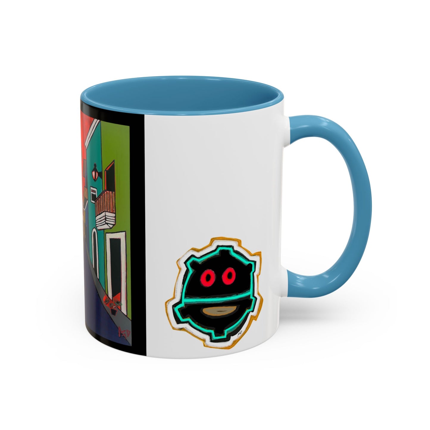 SAN JUAN.  Colorful Street Art Coffee Mug — Vibrant Alleyway & Playful Emblem Accent Mug