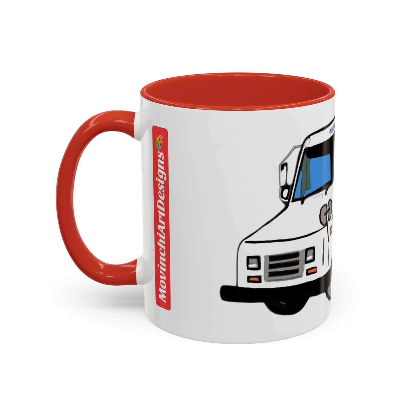 LLV Postal Service Mail Truck Accent Coffee Mug — Retro USPS Delivery Van Illustration (11/15oz)