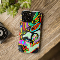 CRAZY4  Abstract Neon Skull Phone Case — Colorful Psychedelic Protective Cover