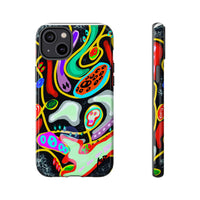 CRAZY4  Abstract Neon Skull Phone Case — Colorful Psychedelic Protective Cover