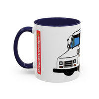 LLV Postal Service Mail Truck Accent Coffee Mug — Retro USPS Delivery Van Illustration (11/15oz)