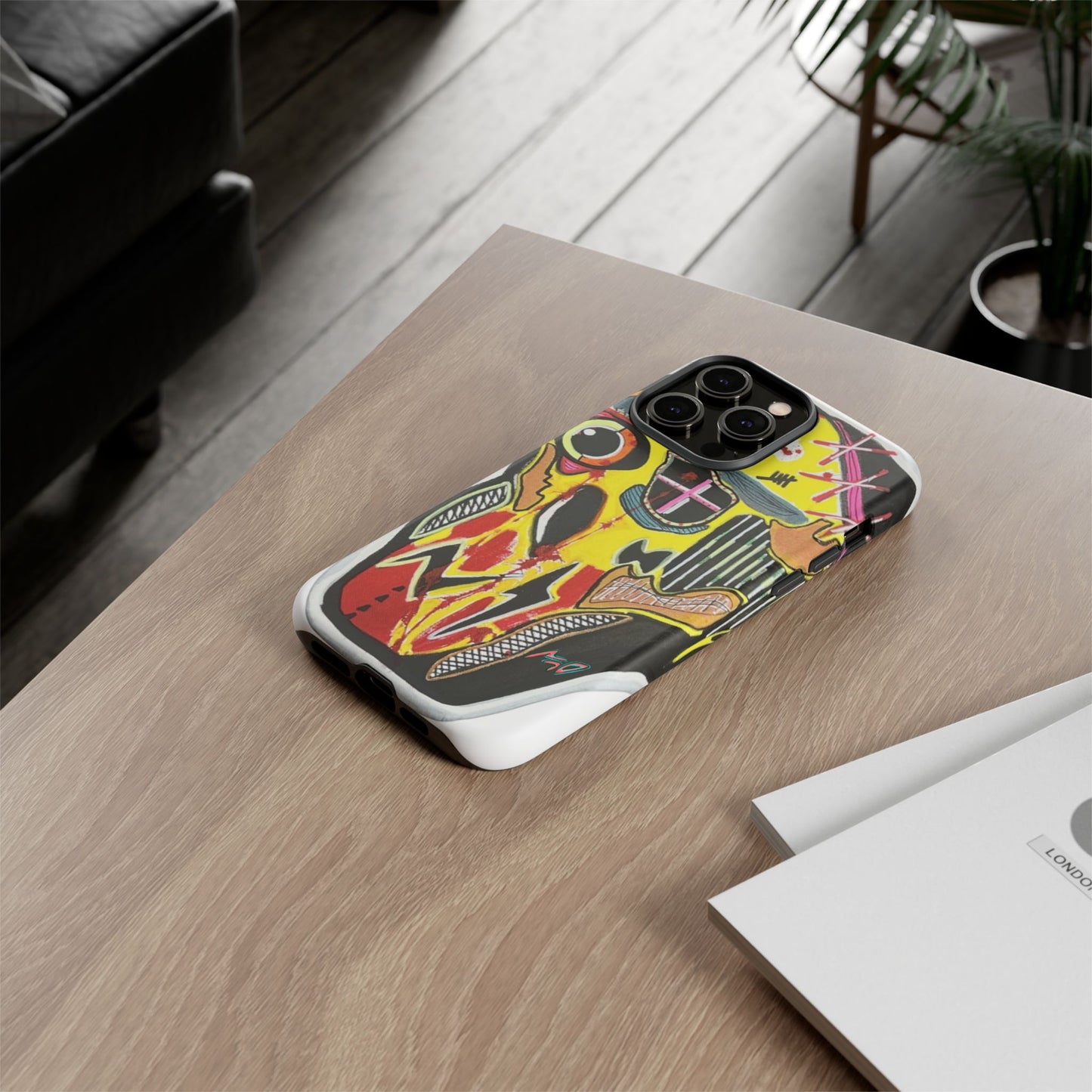 VINCENT.  Skull Riot Phone Case – Colorful Abstract Horror Art Protective Cover