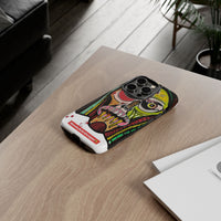 KUNTA.  Abstract Tribal Skull Phone Case — Colorful Street Art Protective Cover