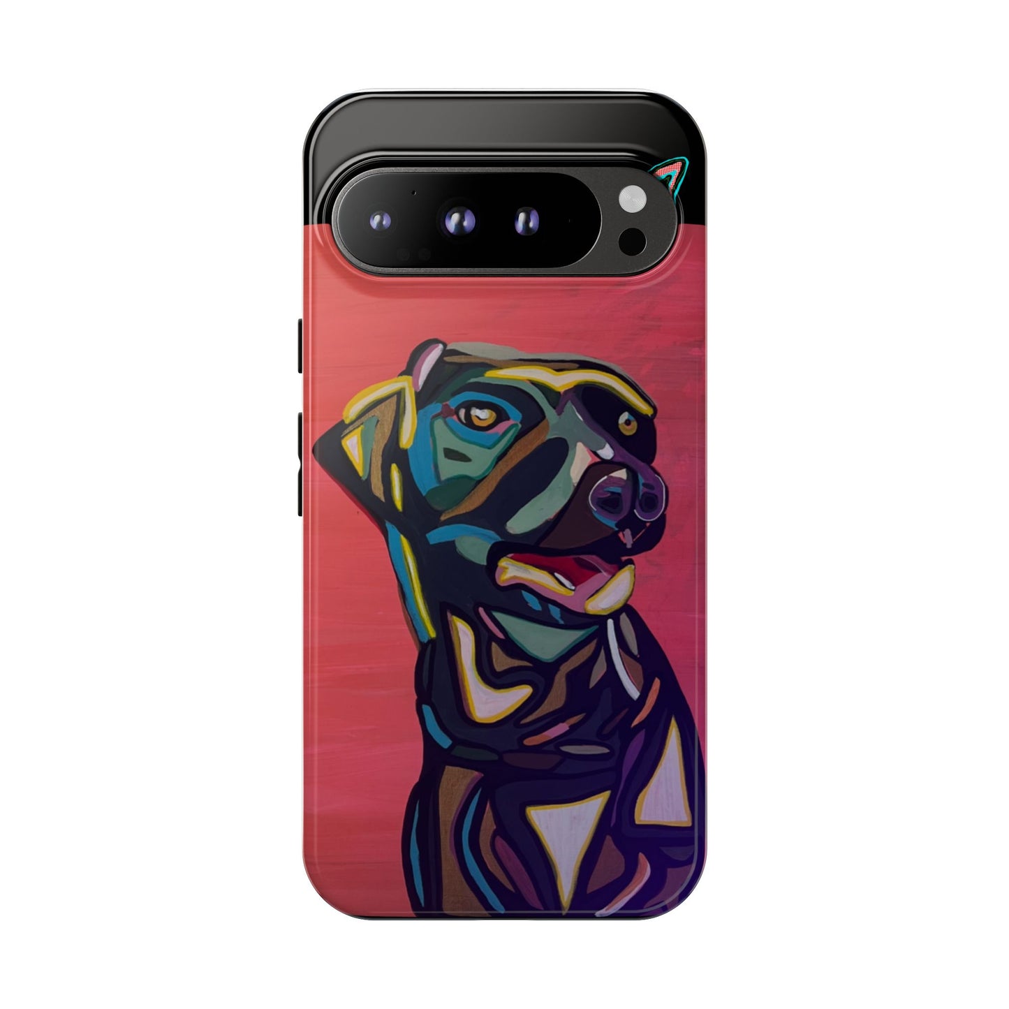 Colorful Pit LABRADOR Tough Phone Case — Vibrant Pop Art Dog Design
