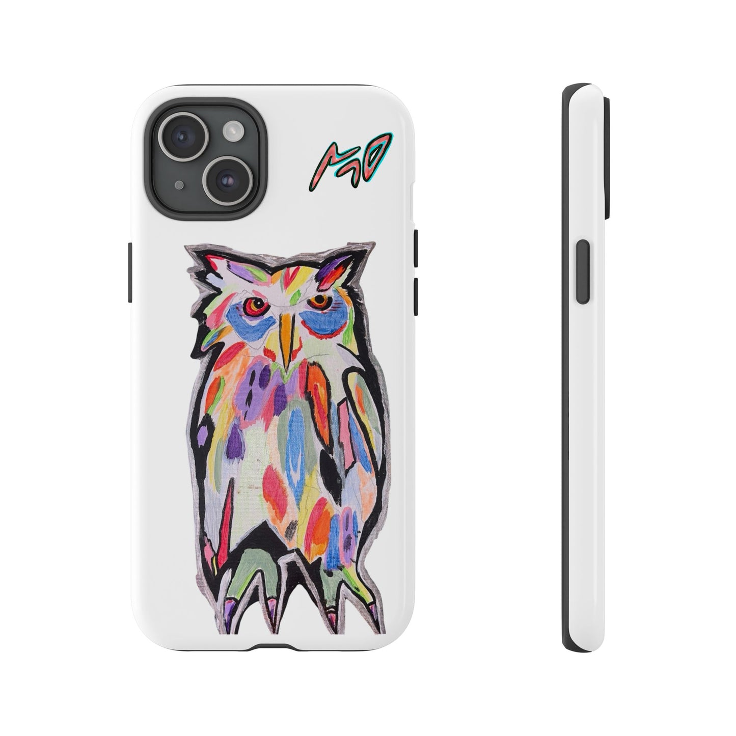 Colorful Owl Phone Case — Artistic Owl Illustration Tough Case