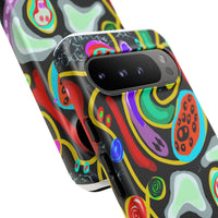CRAZY4  Abstract Neon Skull Phone Case — Colorful Psychedelic Protective Cover
