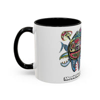 Colorful Shark Attack  Fish Accent Coffee Mug — Bold Nautical Art 11/15oz