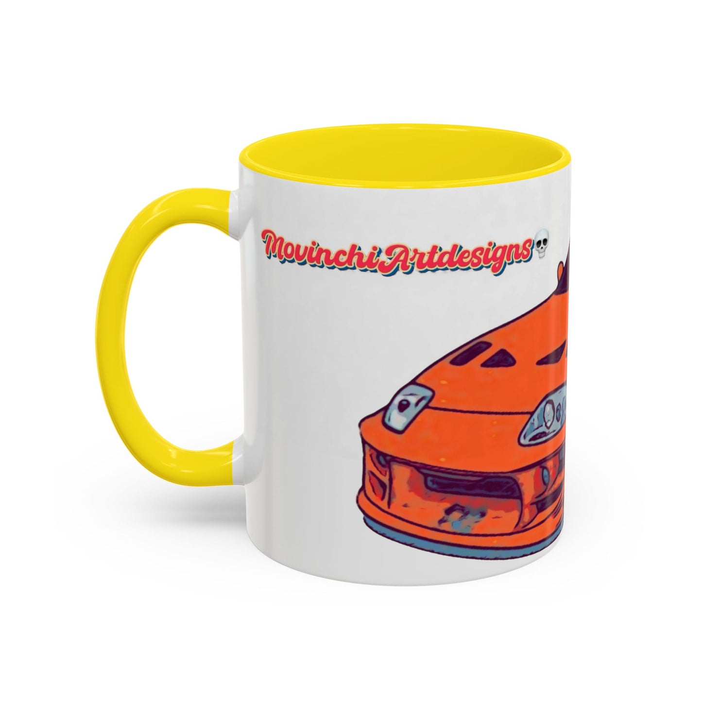 Racing Supra Accent Coffee Mug (11/15oz) — Orange Drift Car Design