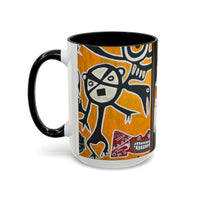 Puerto Rico Flag Coffee Mug — Rustic Street Art Accent Mug (11/15 oz)