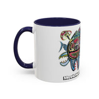 Colorful Shark Attack  Fish Accent Coffee Mug — Bold Nautical Art 11/15oz