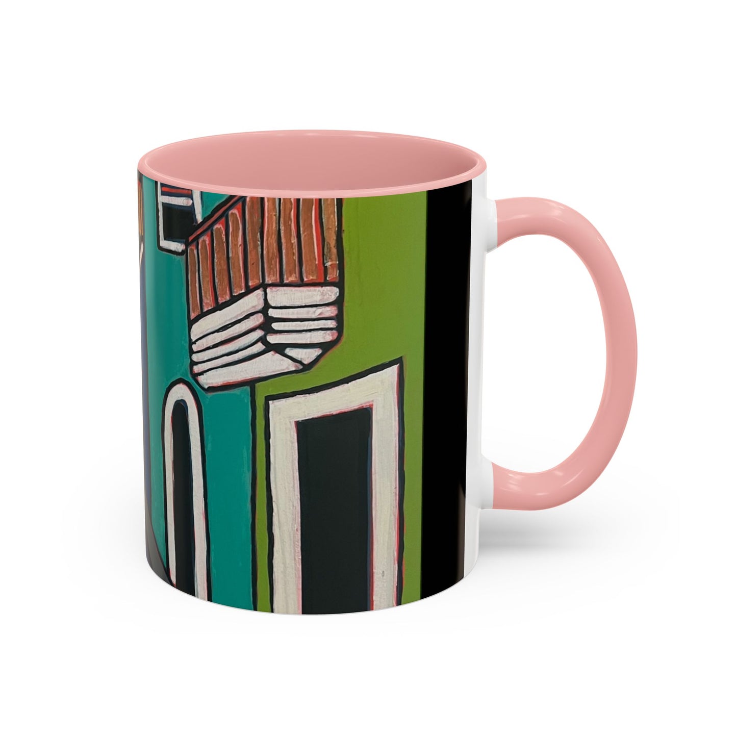 SAN SEBASTIAN2.0 Colorful Canal Houses Accent Coffee Mug — Bright European Street Art Ceramic Mug (11/15oz)