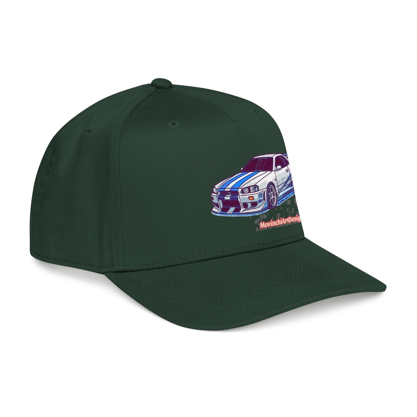 Racing Skyline Embroidered Cap — Vintage GT Sports Car Hat