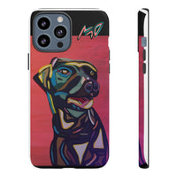 Colorful Pit LABRADOR Tough Phone Case — Vibrant Pop Art Dog Design