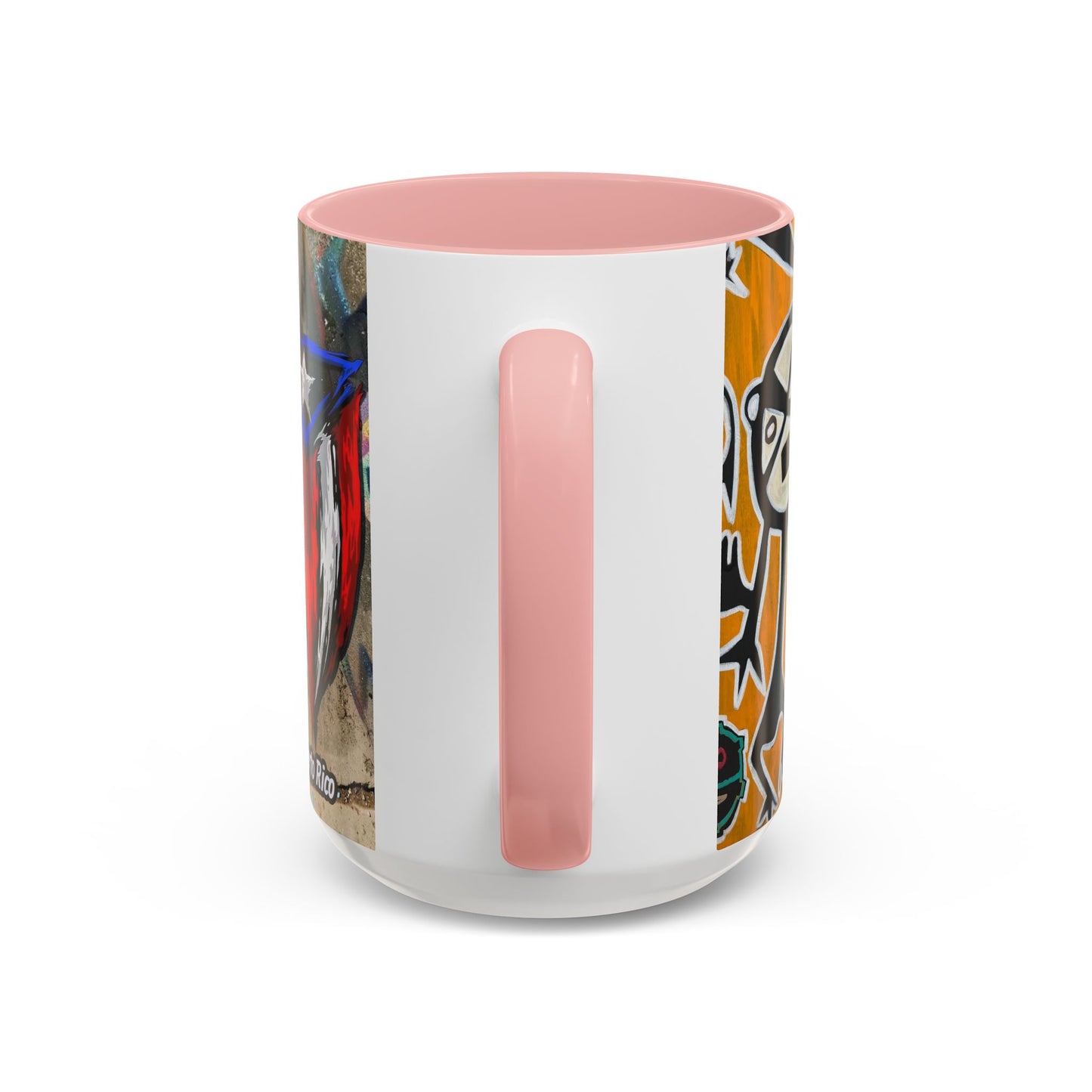 Puerto Rico Flag Coffee Mug — Rustic Street Art Accent Mug (11/15 oz)