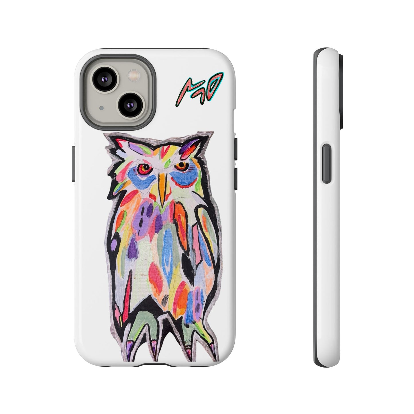 Colorful Owl Phone Case — Artistic Owl Illustration Tough Case