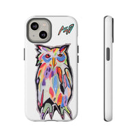 Colorful Owl Phone Case — Artistic Owl Illustration Tough Case