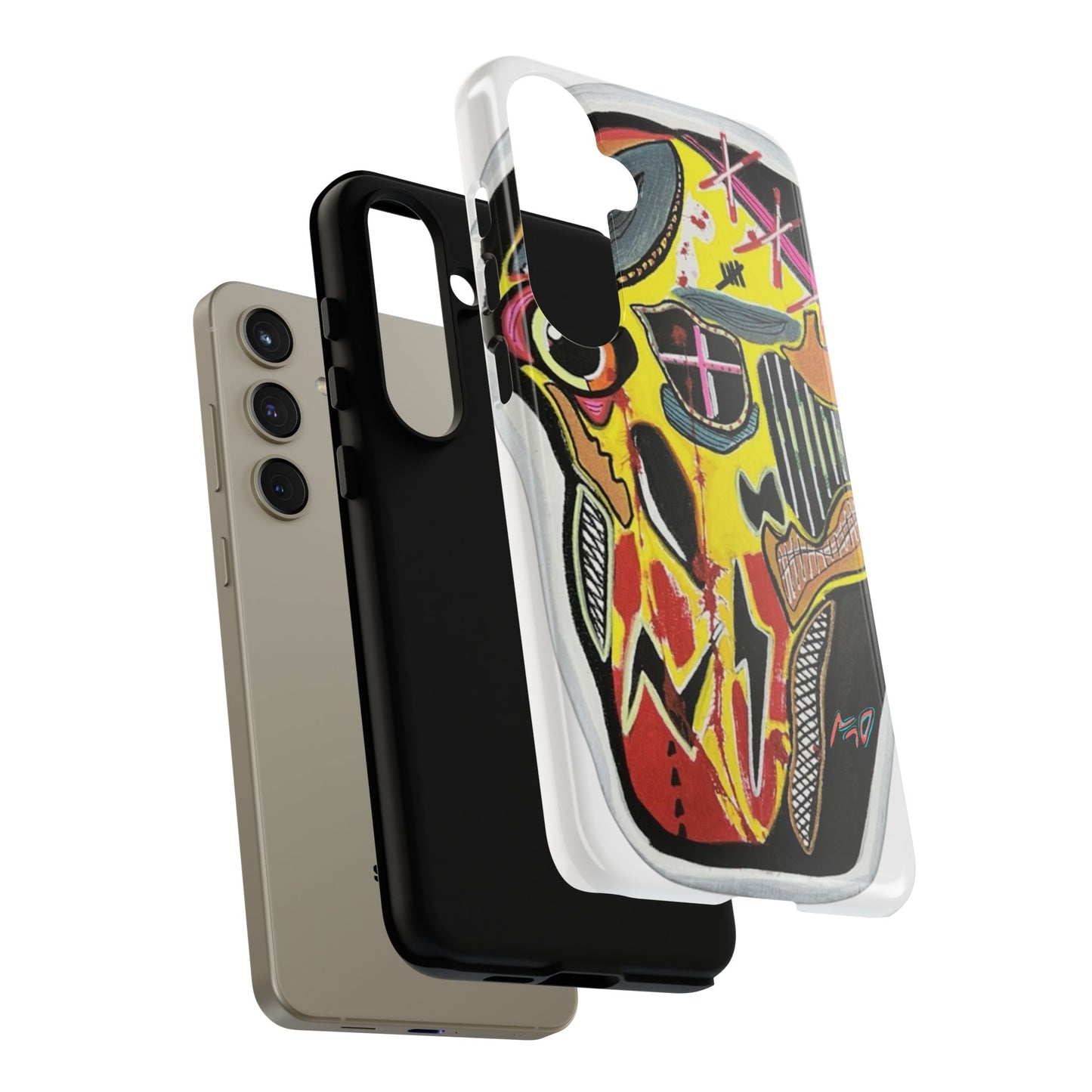 VINCENT.  Skull Riot Phone Case – Colorful Abstract Horror Art Protective Cover