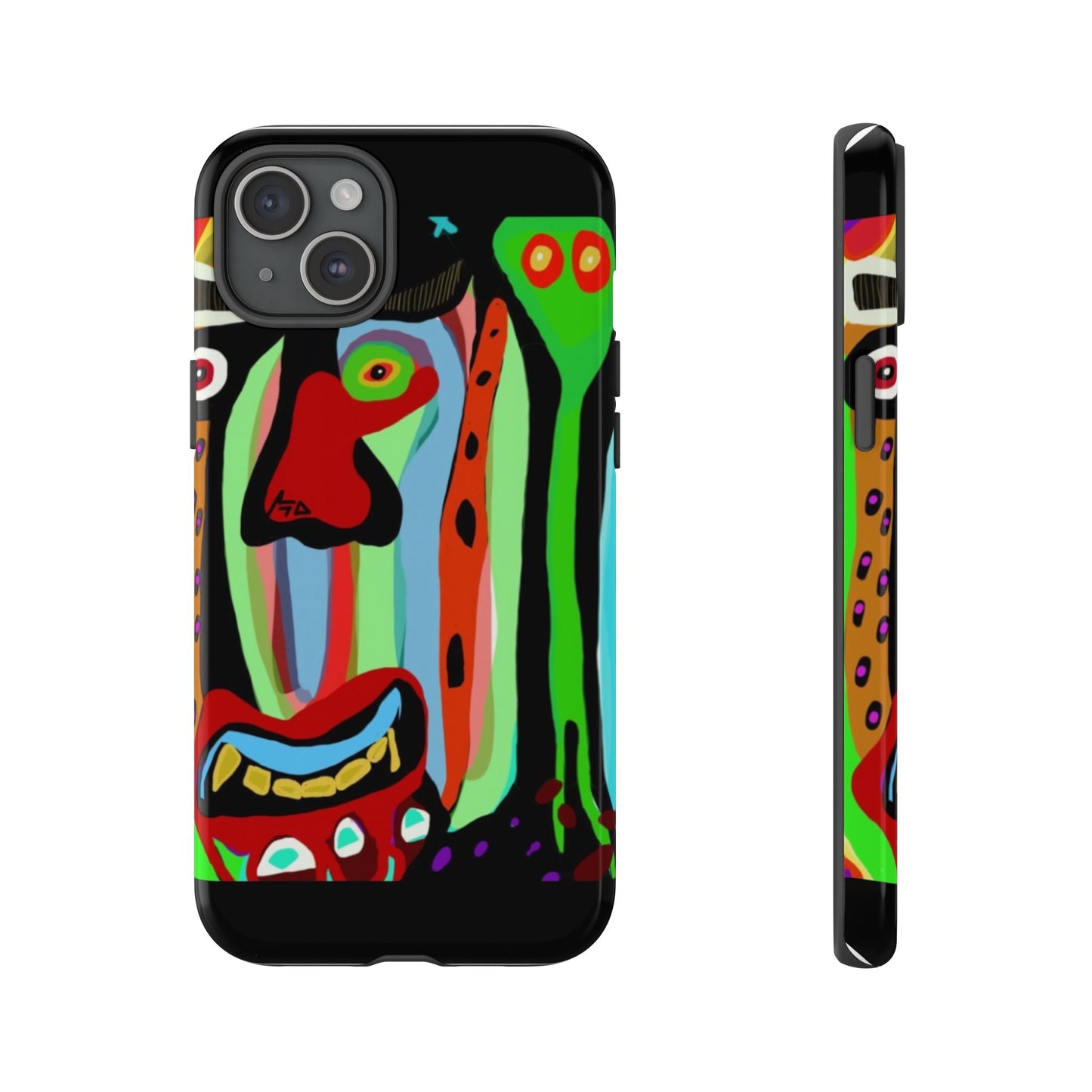 CRAZY.   Tribal Face Phone Case — Colorful Modern Art iPhone Cover