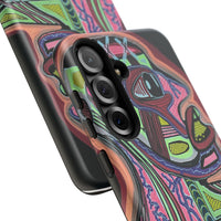 HEART ATTACK Abstract Neon Face Tough Phone Case – Vibrant Art Phone Cover