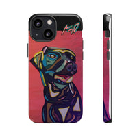 Colorful Pit LABRADOR Tough Phone Case — Vibrant Pop Art Dog Design