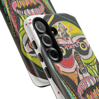 KUNTA.  Abstract Tribal Skull Phone Case — Colorful Street Art Protective Cover