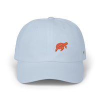 Embroidered Floral Sea Turtle Dad Cap