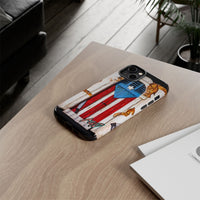 Puerto Rican Flag Phone Case - Rustic Coquí Door Design Tough Case