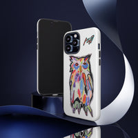 Colorful Owl Phone Case — Artistic Owl Illustration Tough Case