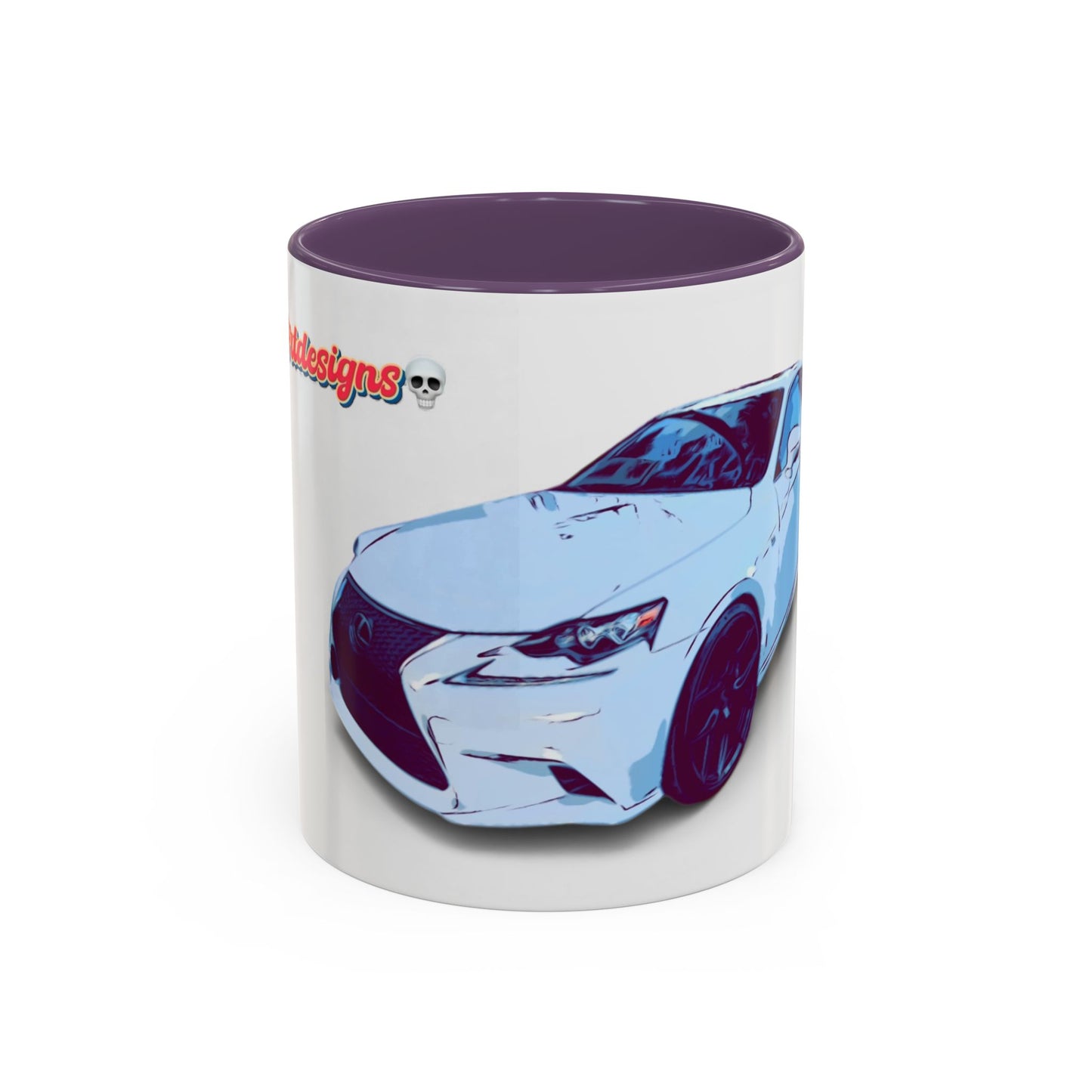 IS300 Car Lover Accent Coffee Mug – White Sports Sedan Design (11oz & 15oz)
