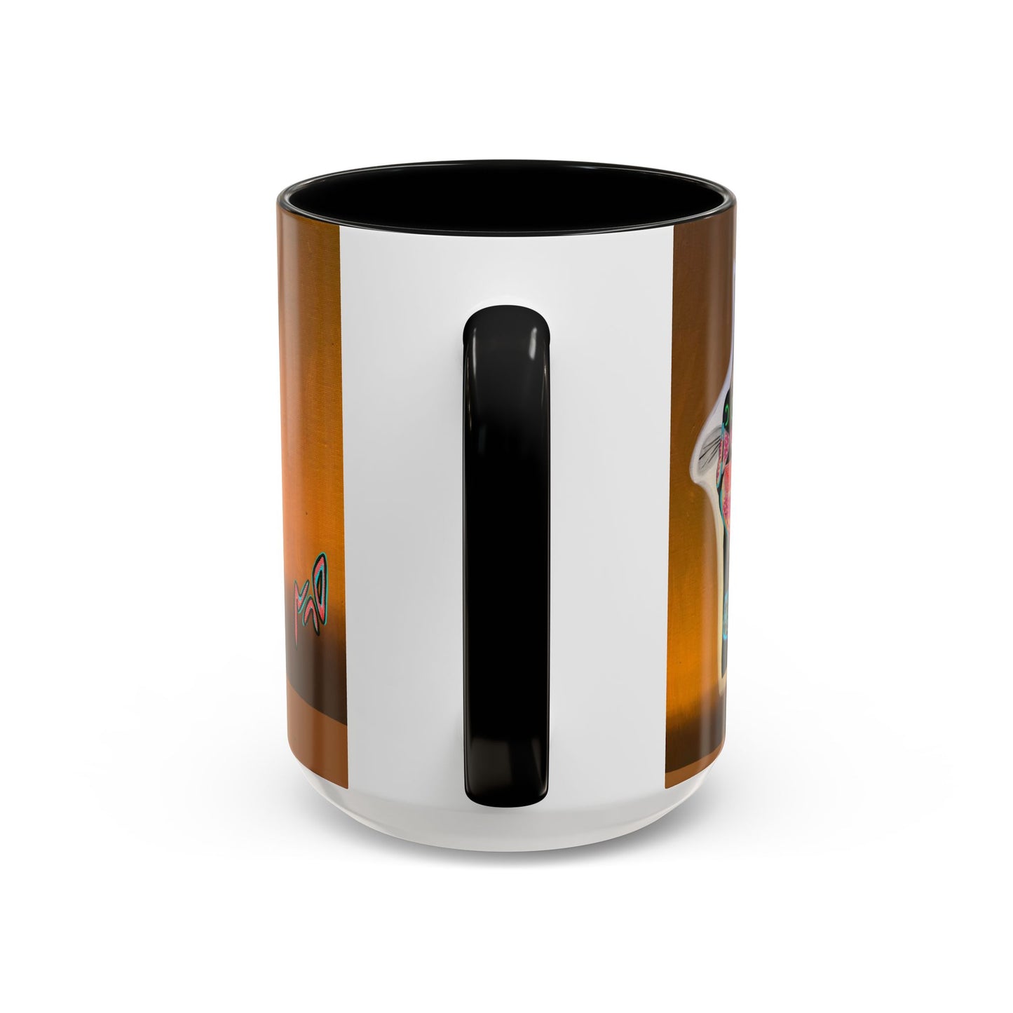 Colorful Doberman Accent Coffee Mug — Vibrant Dog Portrait Ceramic Mug (11/15oz)