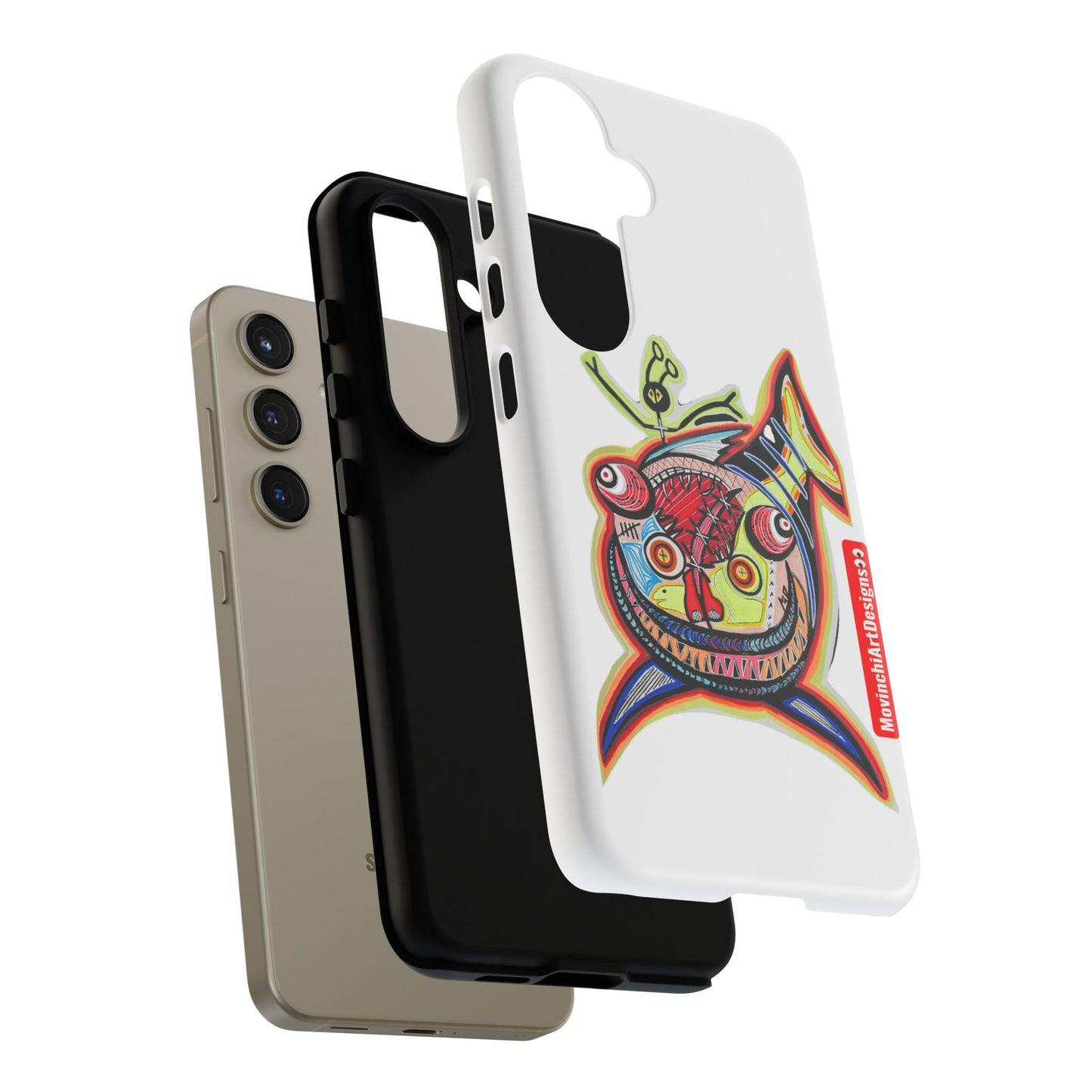 Phone Case — Colorful Abstract PARASITE  Fish Art Tough Cases