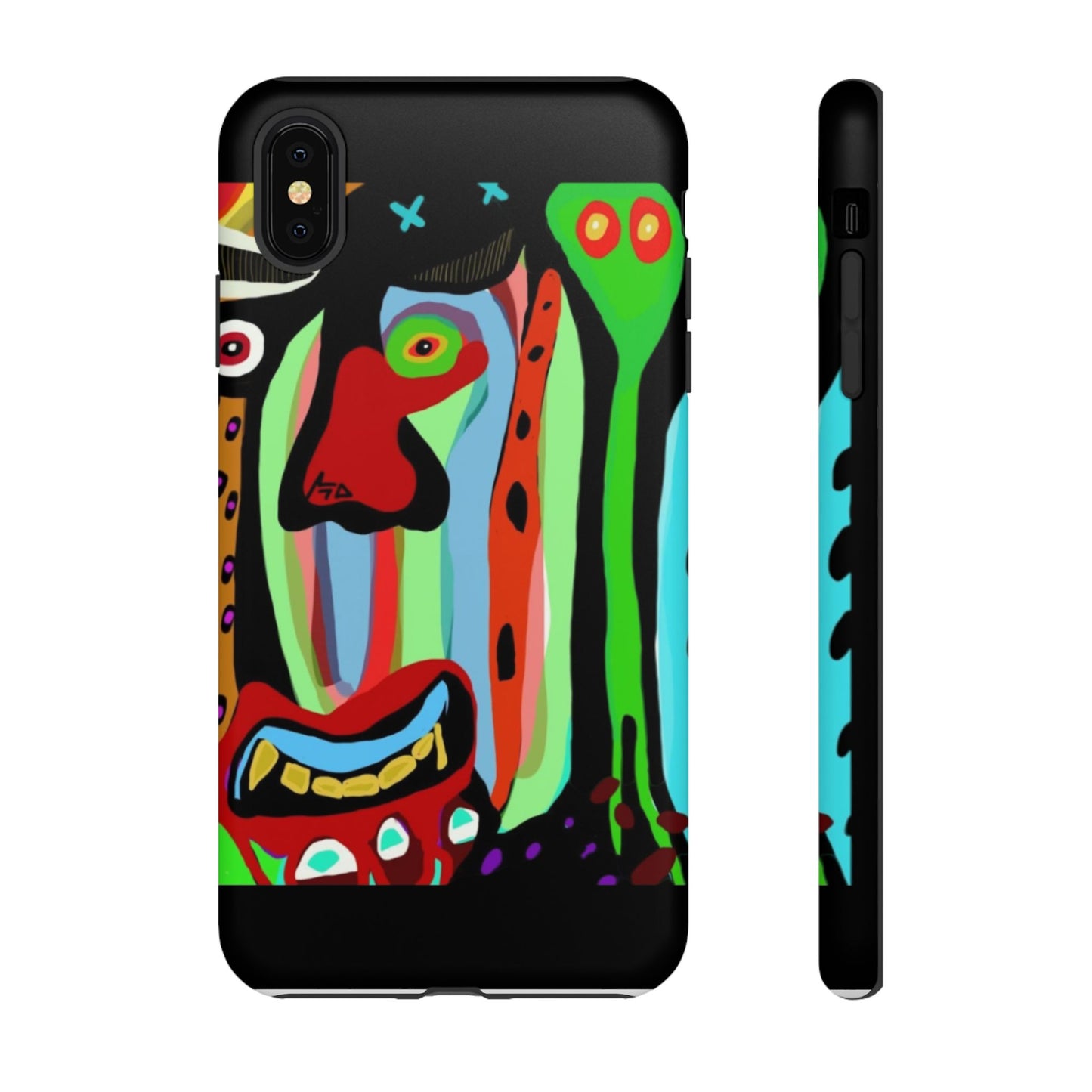 CRAZY.   Tribal Face Phone Case — Colorful Modern Art iPhone Cover