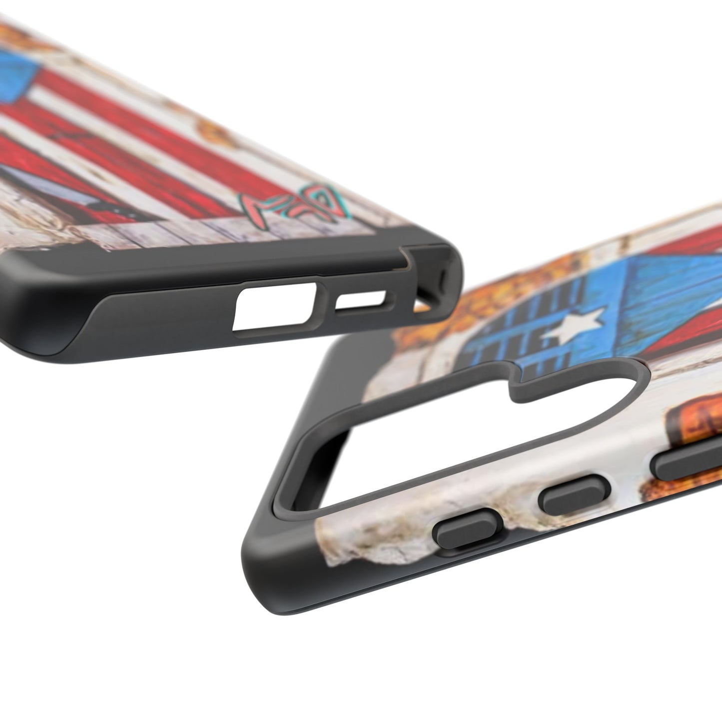 Puerto Rican Flag Phone Case - Rustic Coquí Door Design Tough Case