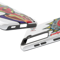 Artistic Crown KING GRAY  Skull Tough Phone Case — Colorful Abstract Guardian Design
