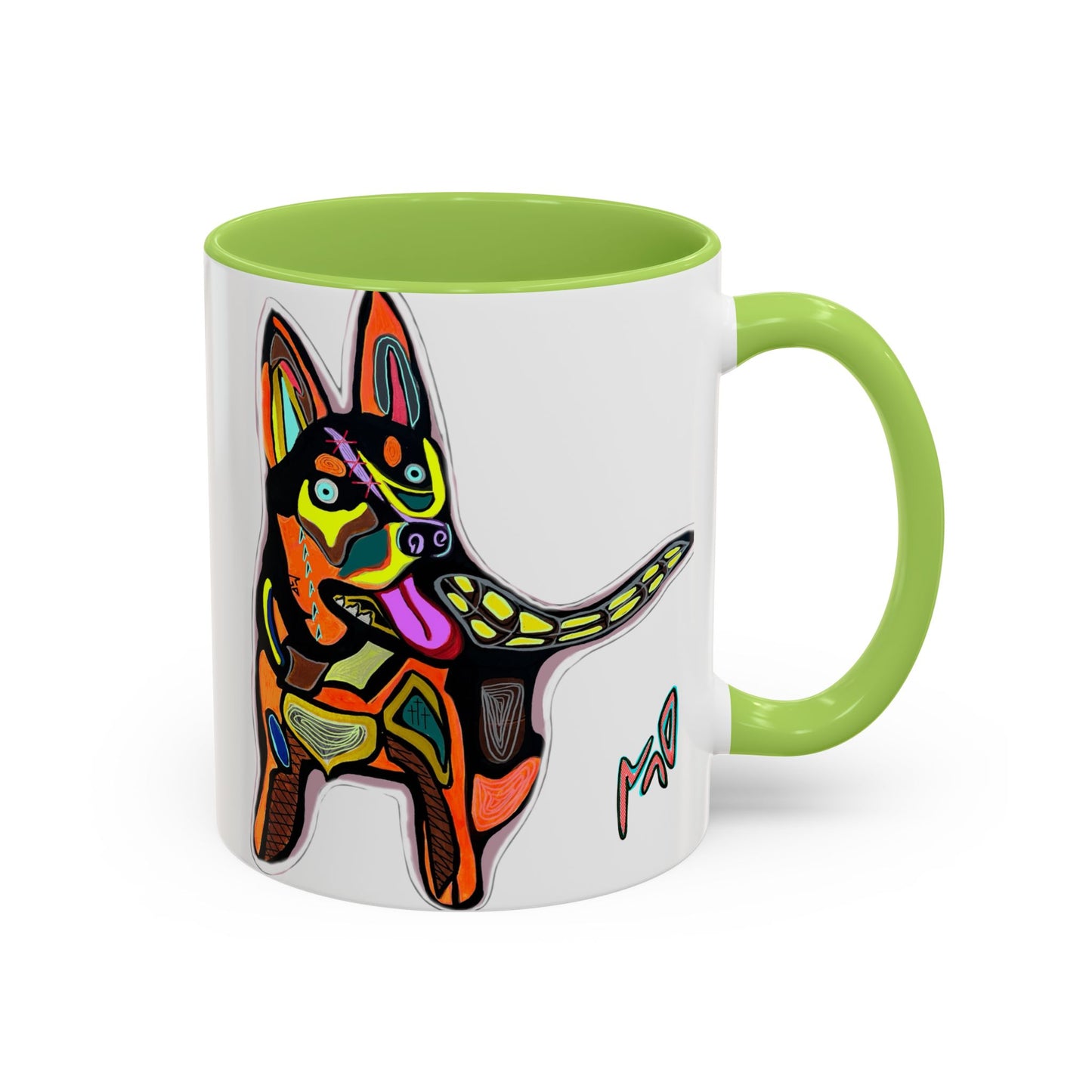 Colorful Pop Art Dog Accent Coffee Mug — Vibrant French Bulldog Design (11/15 oz)