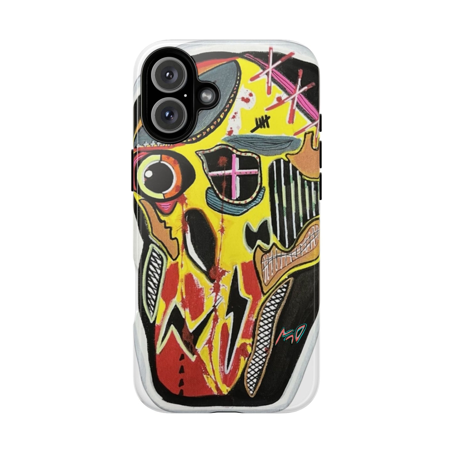 VINCENT.  Skull Riot Phone Case – Colorful Abstract Horror Art Protective Cover