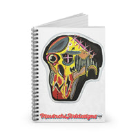 INFECTED Skull Art Spiral Notebook — Colorful Abstract Skull Design, Ruled Journal for Artists & Students