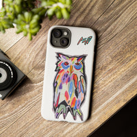 Colorful Owl Phone Case — Artistic Owl Illustration Tough Case